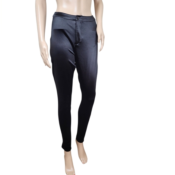 BAR lll Shiny Black Pointe Pants Size S Leggings Jeggings - Picture 1 of 4